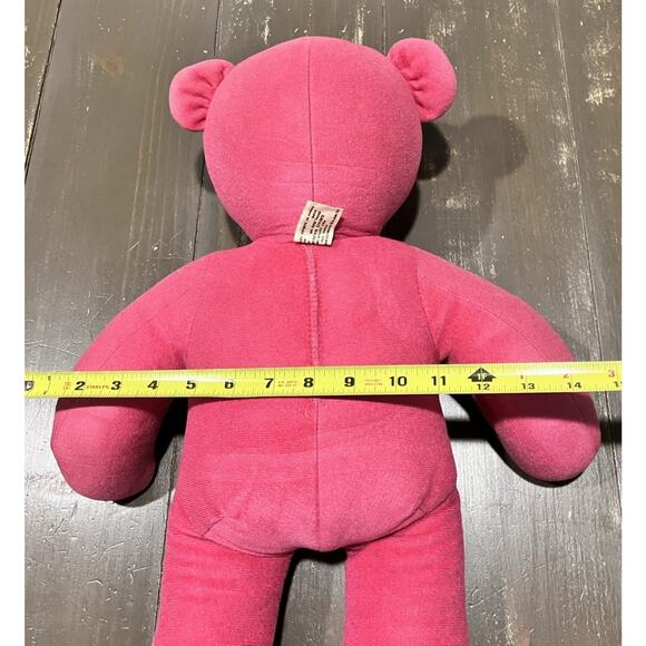 Vintage 1979 North American Bear Co HOT PINK TEDDY BEAR 20" Stuffed Plush Toy - Picture 7 of 9